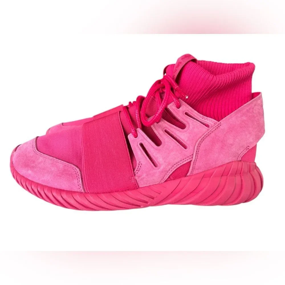 Adidas Tubular Doom Sneaker Size 9.5 Tonal Pink Bright Colorful Kicks!